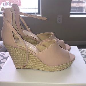 Jessica Simpson Pale Pink Wedges—NEVER been worn!